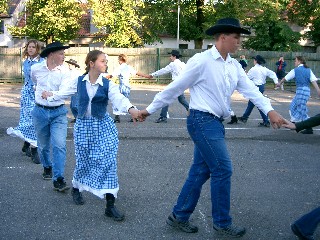 Czech Scouts demonstrate their skills with Square Dancing in the Western tradition